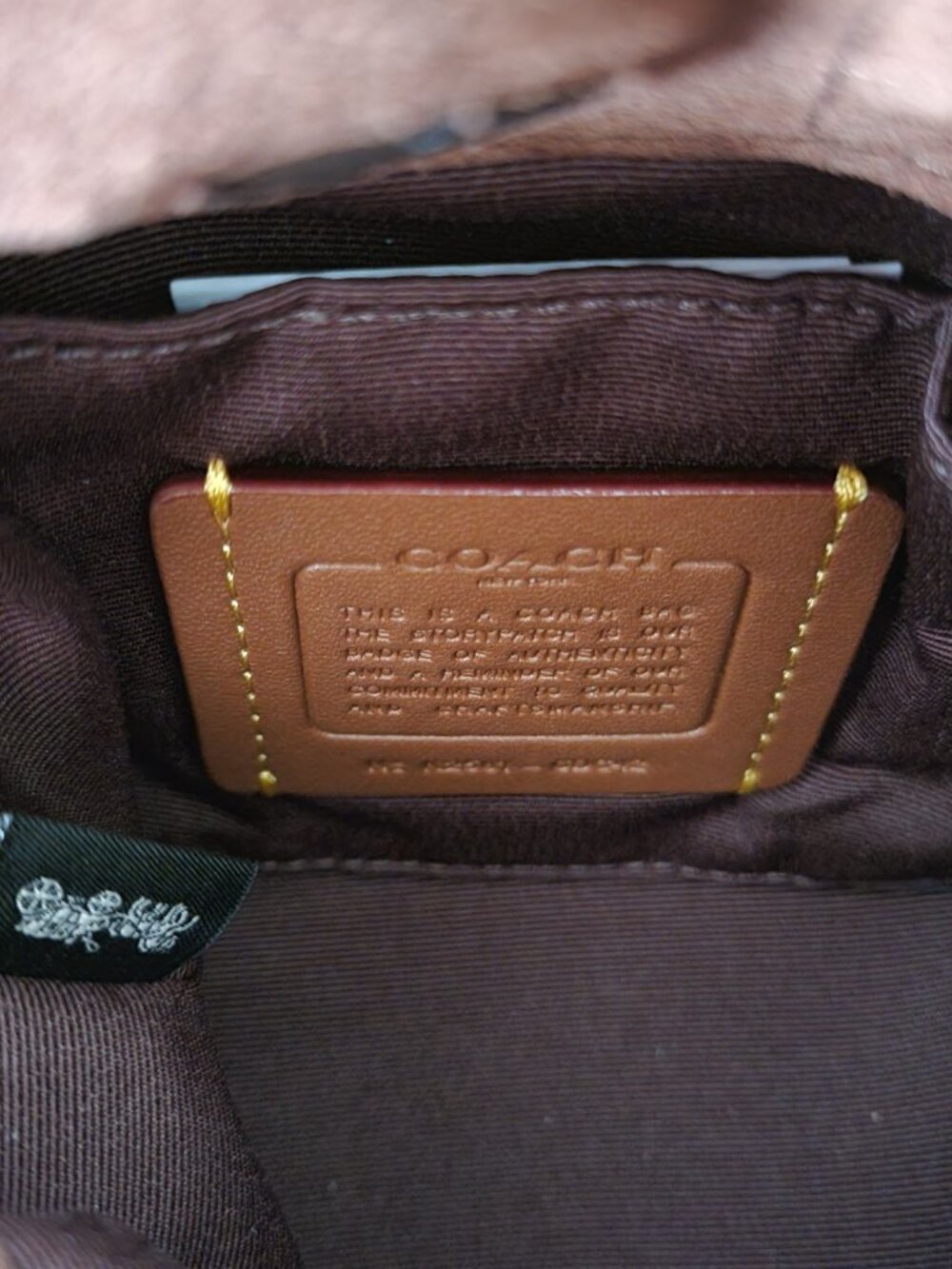 Coach CCZ55 Quilting Suede Faye Shoulder Bag Crossbody Vintage Brown Maple - Picture 7 of 7